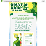 Free Green Giant Kids Height Chart
